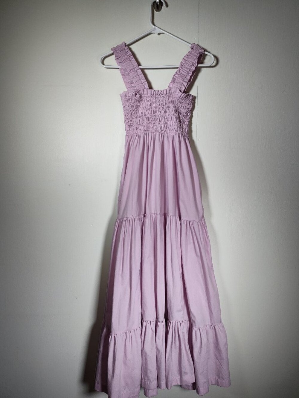 Abercrombie & Fitch Lavender Smocked Bodice Easy Maxi Dress XSP - Picture 2 of 7